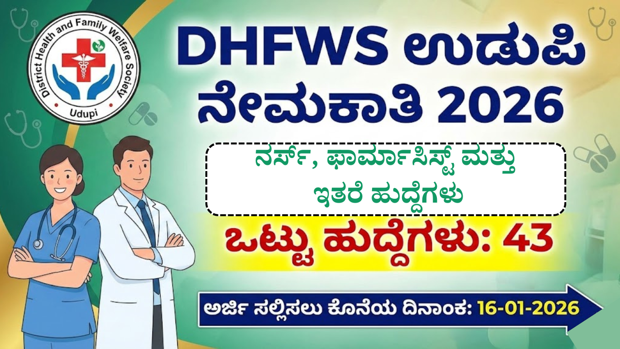 DHFWS Udupi Recruitment 2026